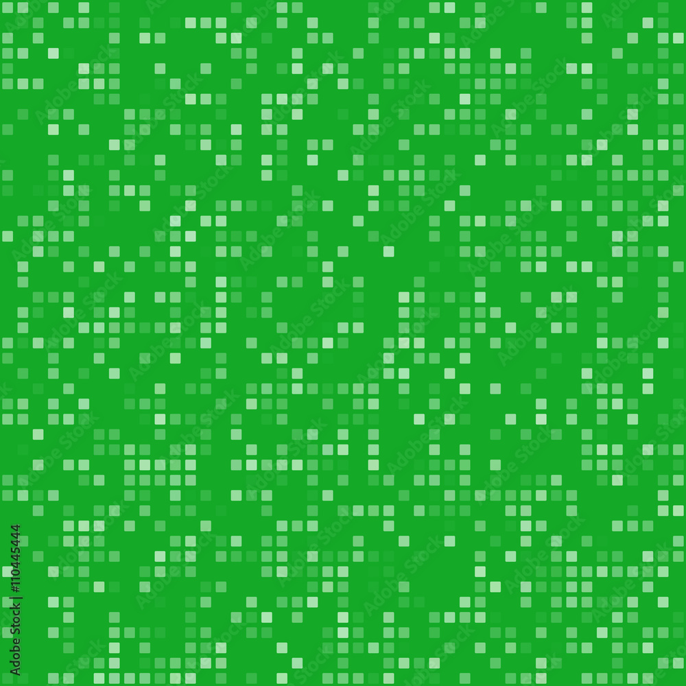 Green square pixel mosaic background