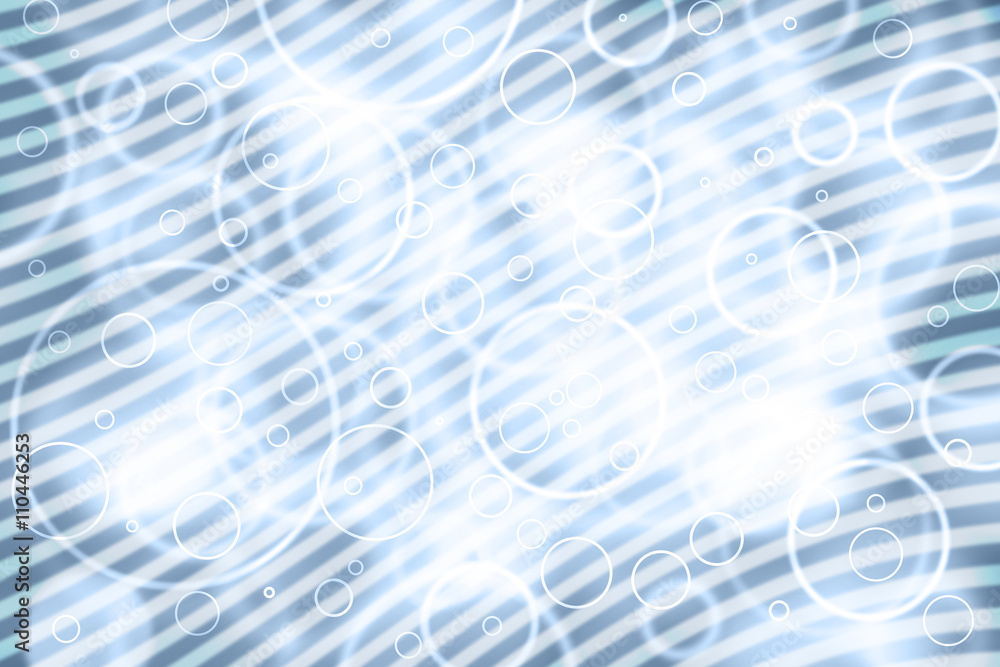 Abstract bright blue blurred circle pattern copy space illustration background.