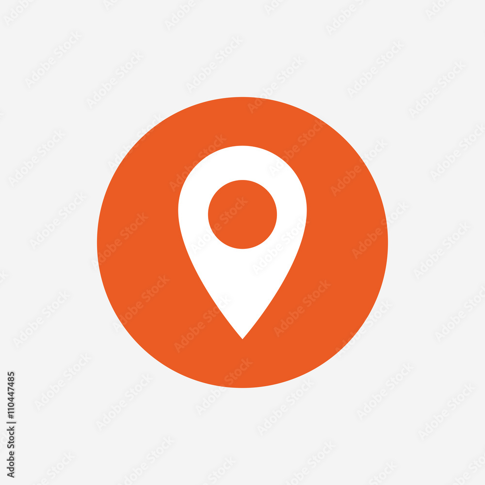 Map pointer icon. GPS location symbol.