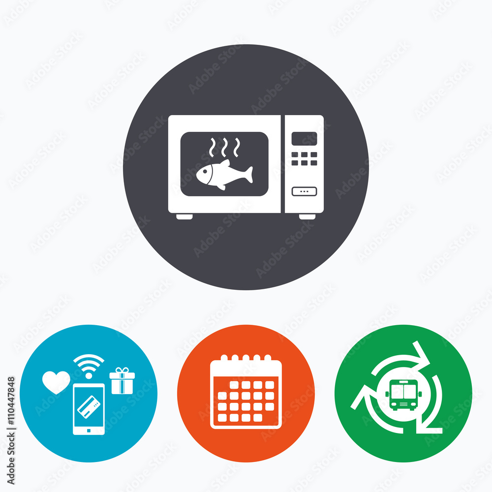 Microwave oven sign icon. Kitchen electric stove Microwave oven sign icon. Kitchen electric stove