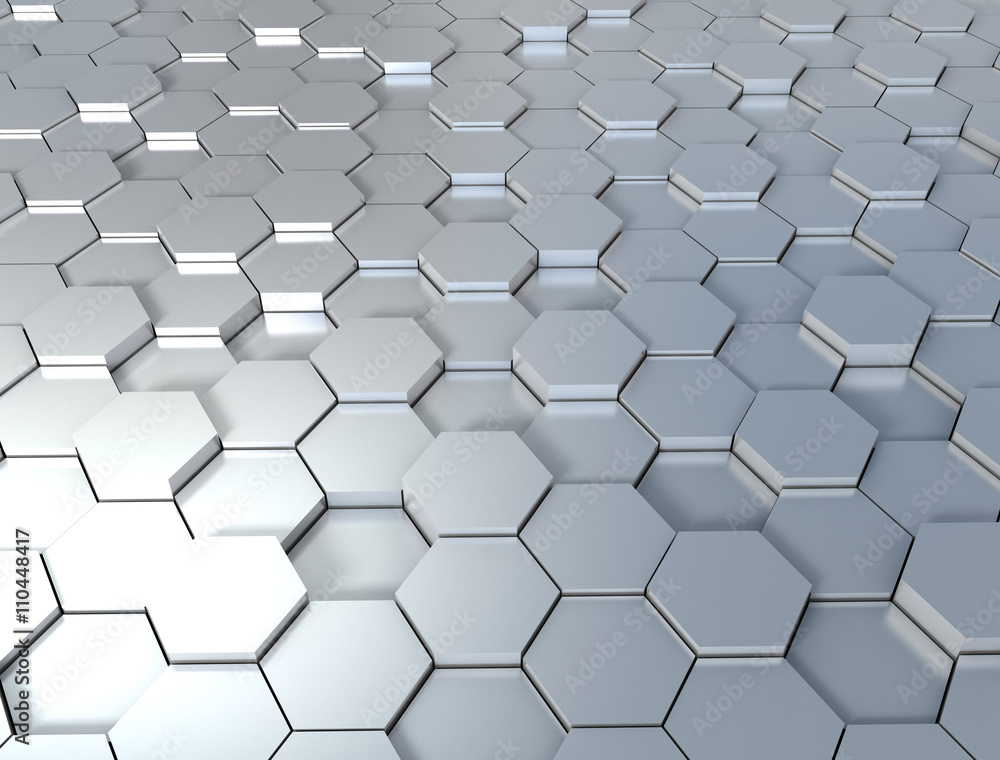 3d background with metallic hexagon pattern 3d background with metallic hexagon pattern