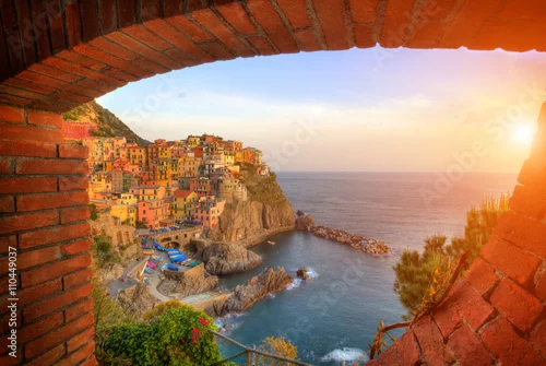 Fototapeta Stara wioska Manarola, wybrzeże Włoch