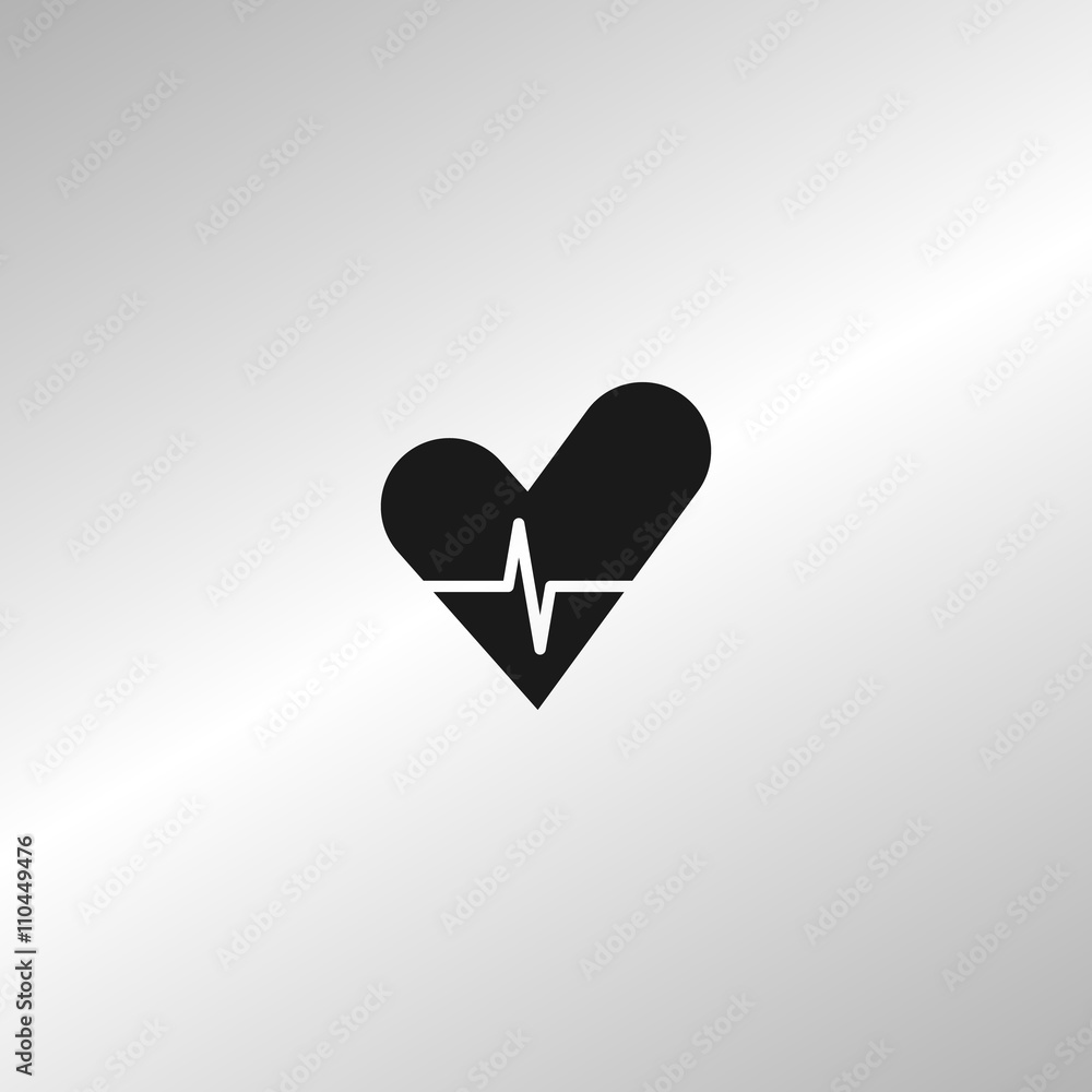 The heart and cardiogram icon The heart and cardiogram icon