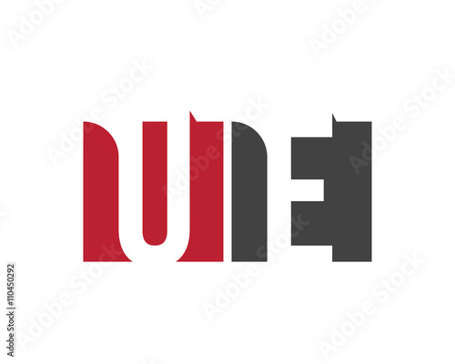 UE red square letter logo for  education, energy, events, enterprise, entertainment © vectorlia