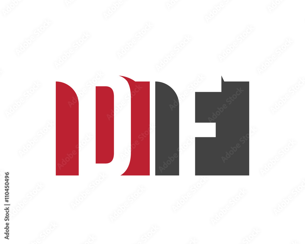 DF red square letter logo for factory, fashion, firm, foundation, federation DF red square letter logo for factory, fashion, firm, foundation, federation