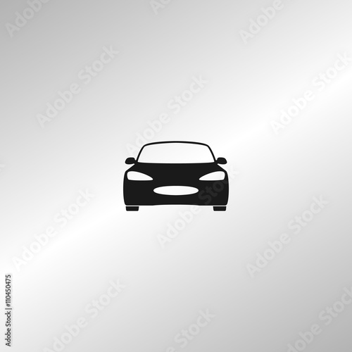 Flat paper cut style icon of a car © asbesto_cemento