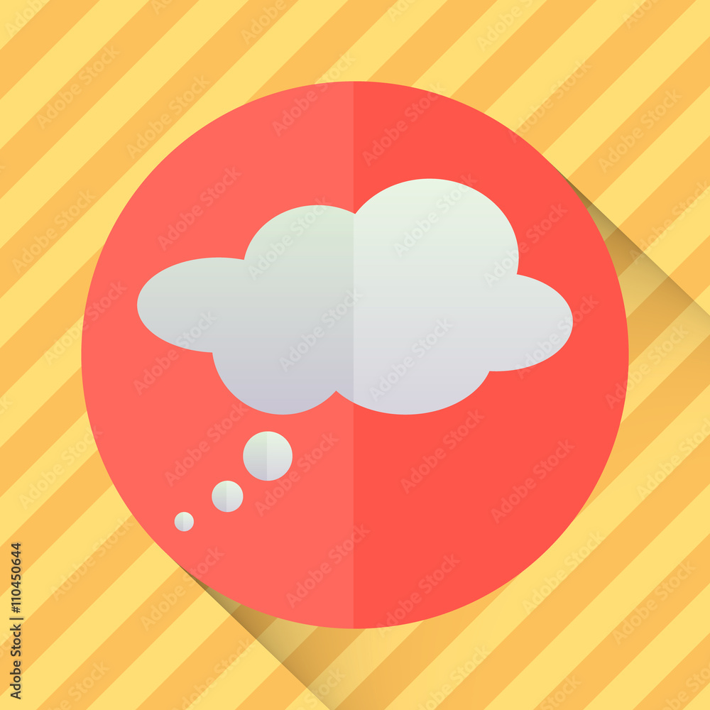 Comic speech bubble flat icon. Chat think symbol. Comic speech bubble flat icon. Chat think symbol.
