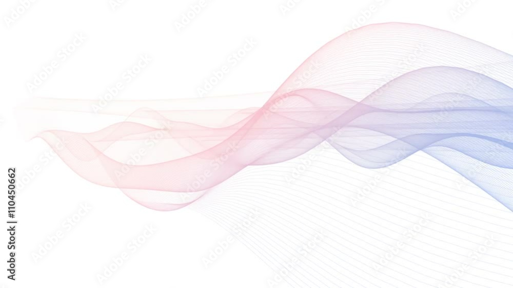 Graphic abstract 2016 Pantone color mix (Rose Quartz and Serenity) gradient lines waving. Isolated on white