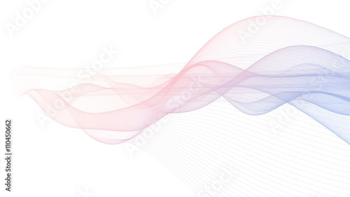 Graphic abstract 2016 Pantone color mix (Rose Quartz and Serenity) gradient lines waving. Isolated on white