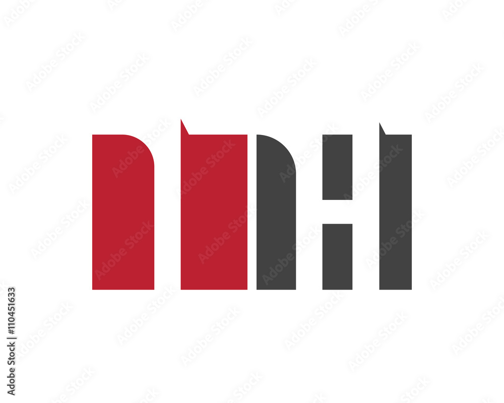 IH red square letter logo for hotel, health, house, home, hall IH red square letter logo for hotel, health, house, home, hall