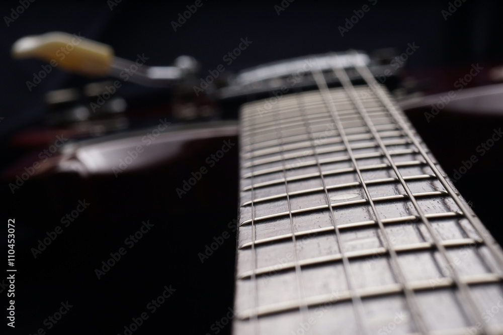 Fototapeta premium Guitar fingerboard close up