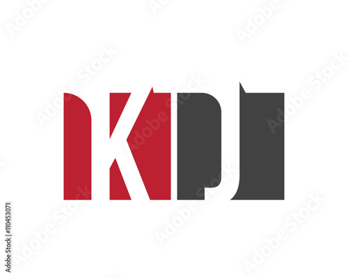 KJ red square letter logo for job, journal, justice, journey, jewelry