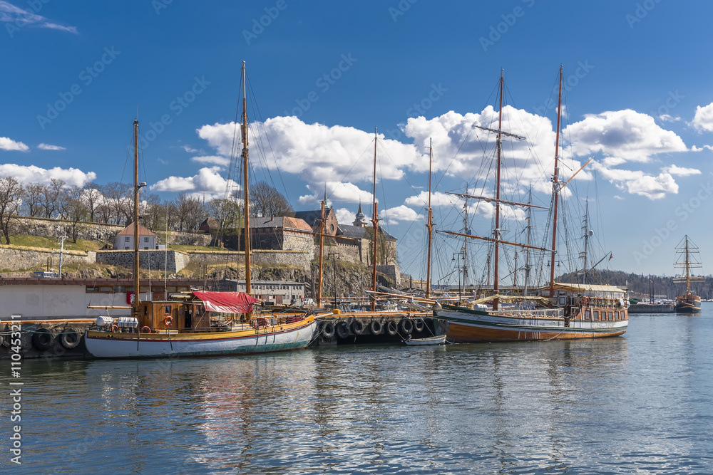 Vintage sailboats on the Oslo