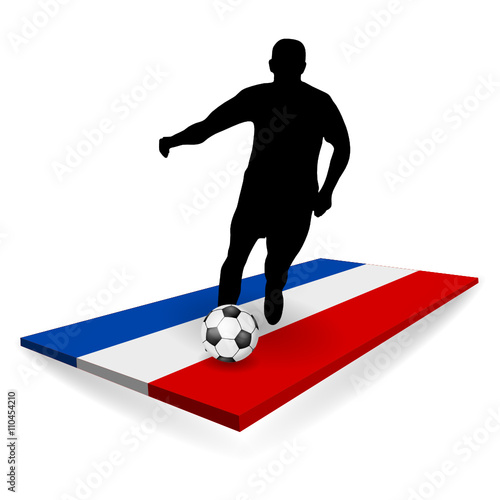 fussballfeld mit spieler frankreich I