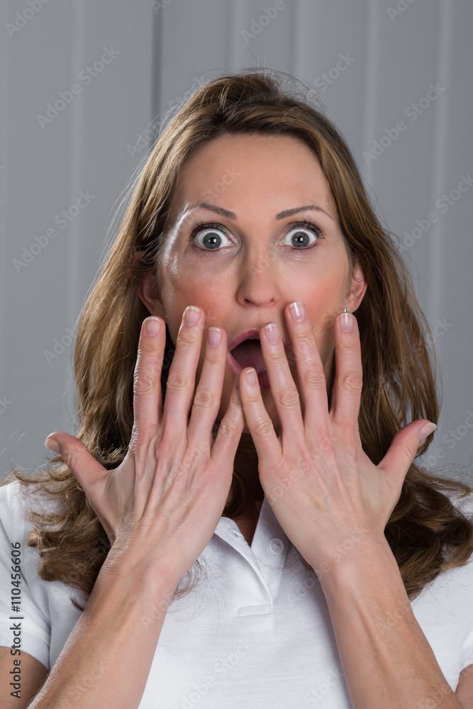 Portrait Of Surprised Woman Portrait Of Surprised Woman