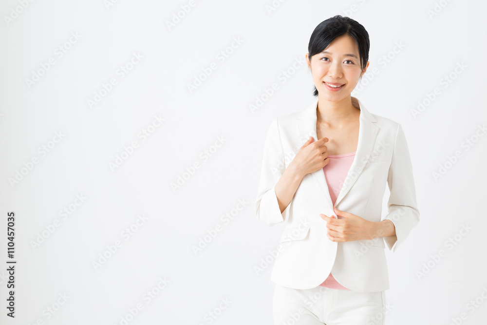 portrait of asian businesswoman isolated on white background portrait of asian businesswoman isolated on white background