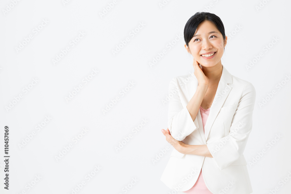 portrait of asian businesswoman isolated on white background portrait of asian businesswoman isolated on white background
