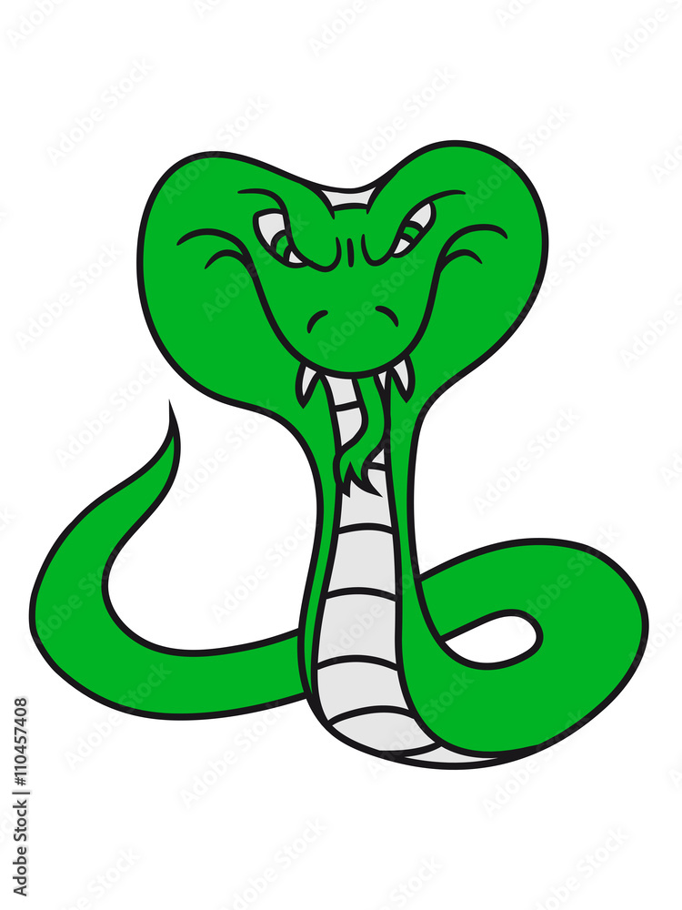 cobra poisonous dangerous cool design evil snake bite Stock Illustration |  Adobe Stock