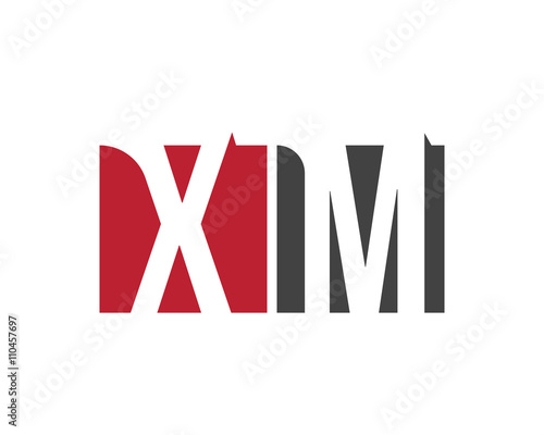 XM red square letter logo for management, media, multimedia, magazine, marketing, master