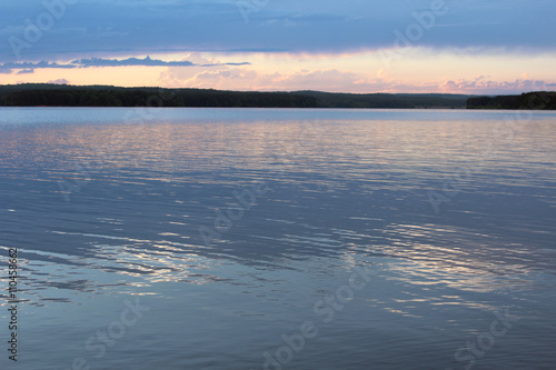sunset at jordan lake