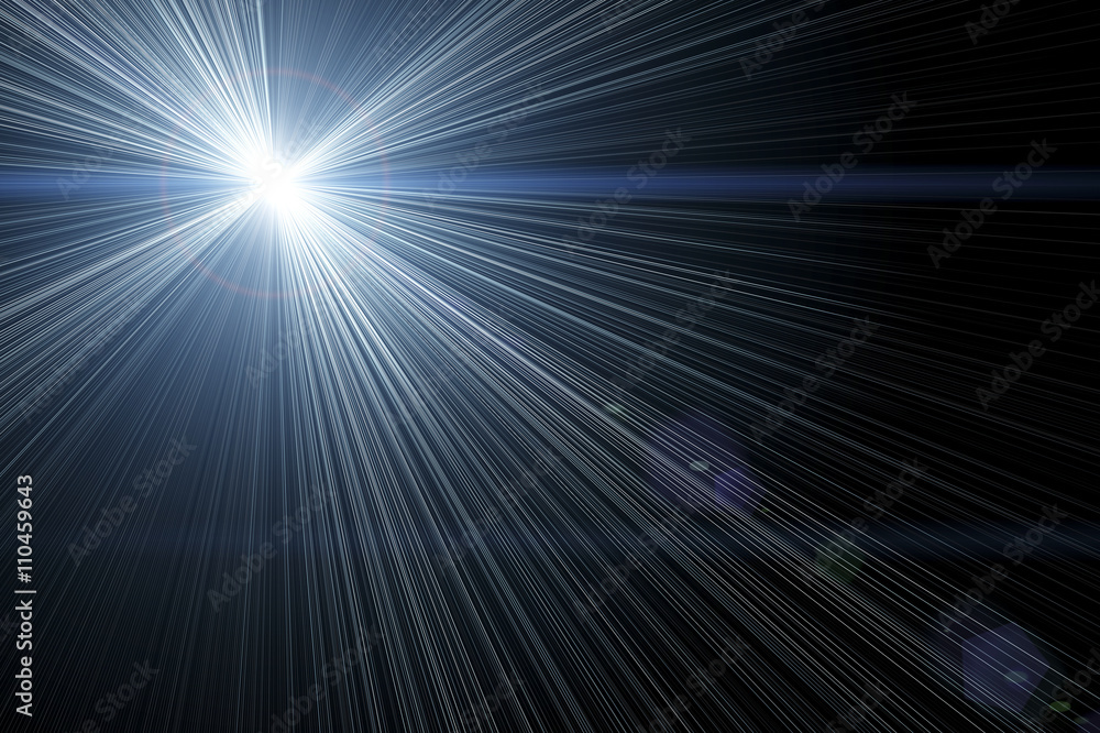 Fototapeta premium Abstrakcyjne światło pochodni obiektywu na ciemnym tle