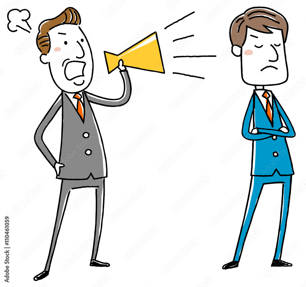イラスト素材 ビジネスマン 命令 無視する Stock Vector Adobe Stock