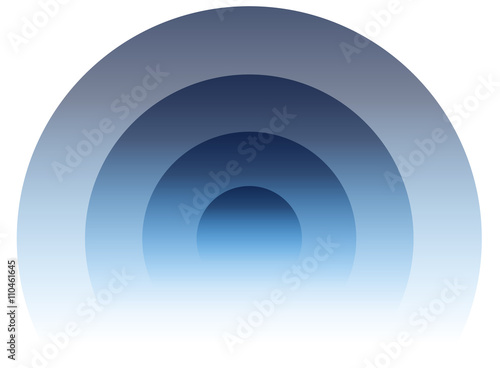 Radial, radiating circular element. Graphics for transmission, e