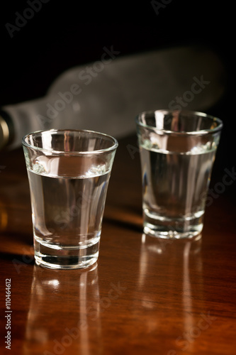 Two glasses of vodka