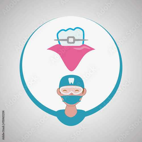 Dental care design. health concept. medical care icon, editable vector