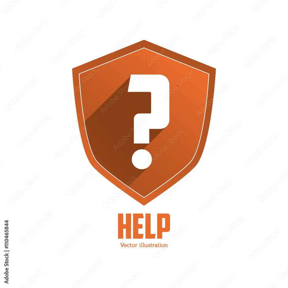Help design. Question mark icon. Flat illustration Help design. Question mark icon. Flat illustration