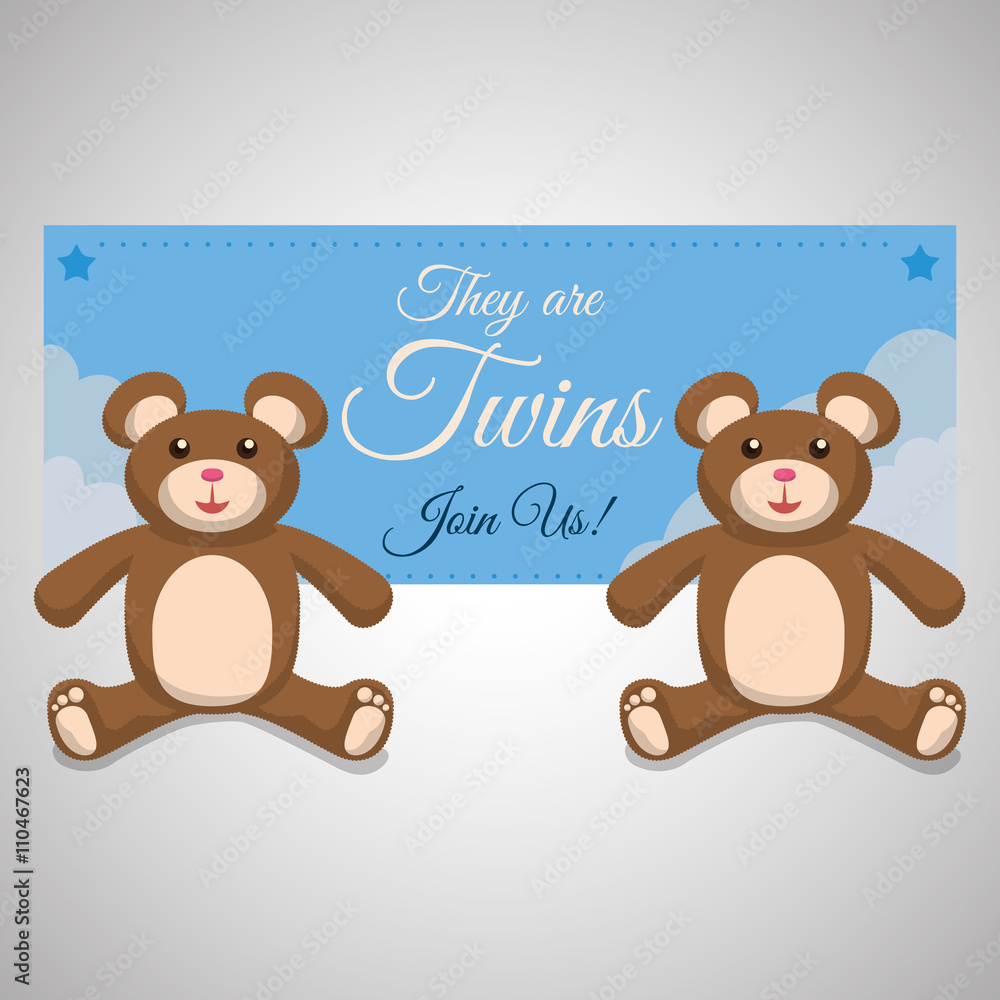 Obraz premium Baby shower design. invitation design. isolated illustration