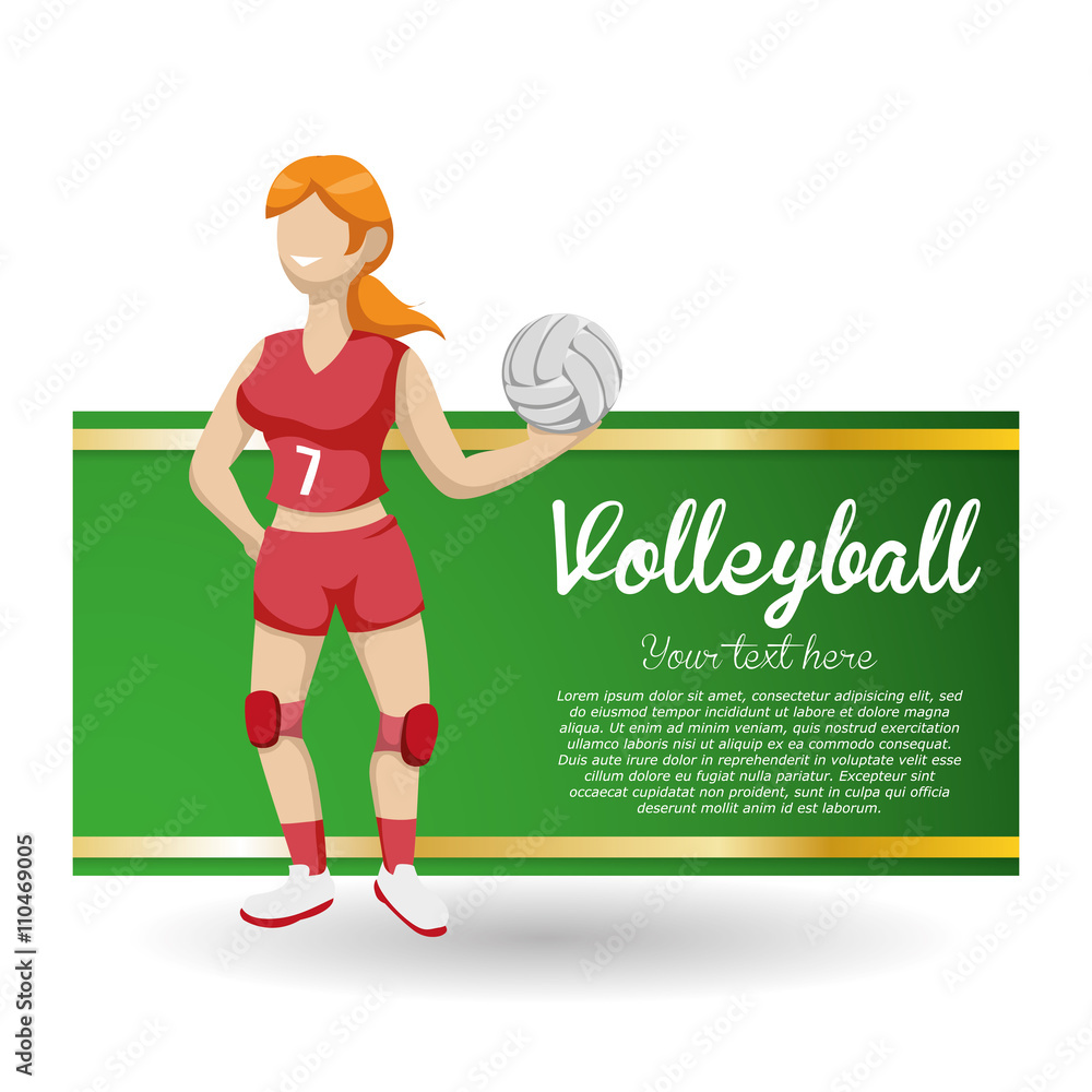 Fototapeta premium Volleyball design. Sport icon. Isolated illustration