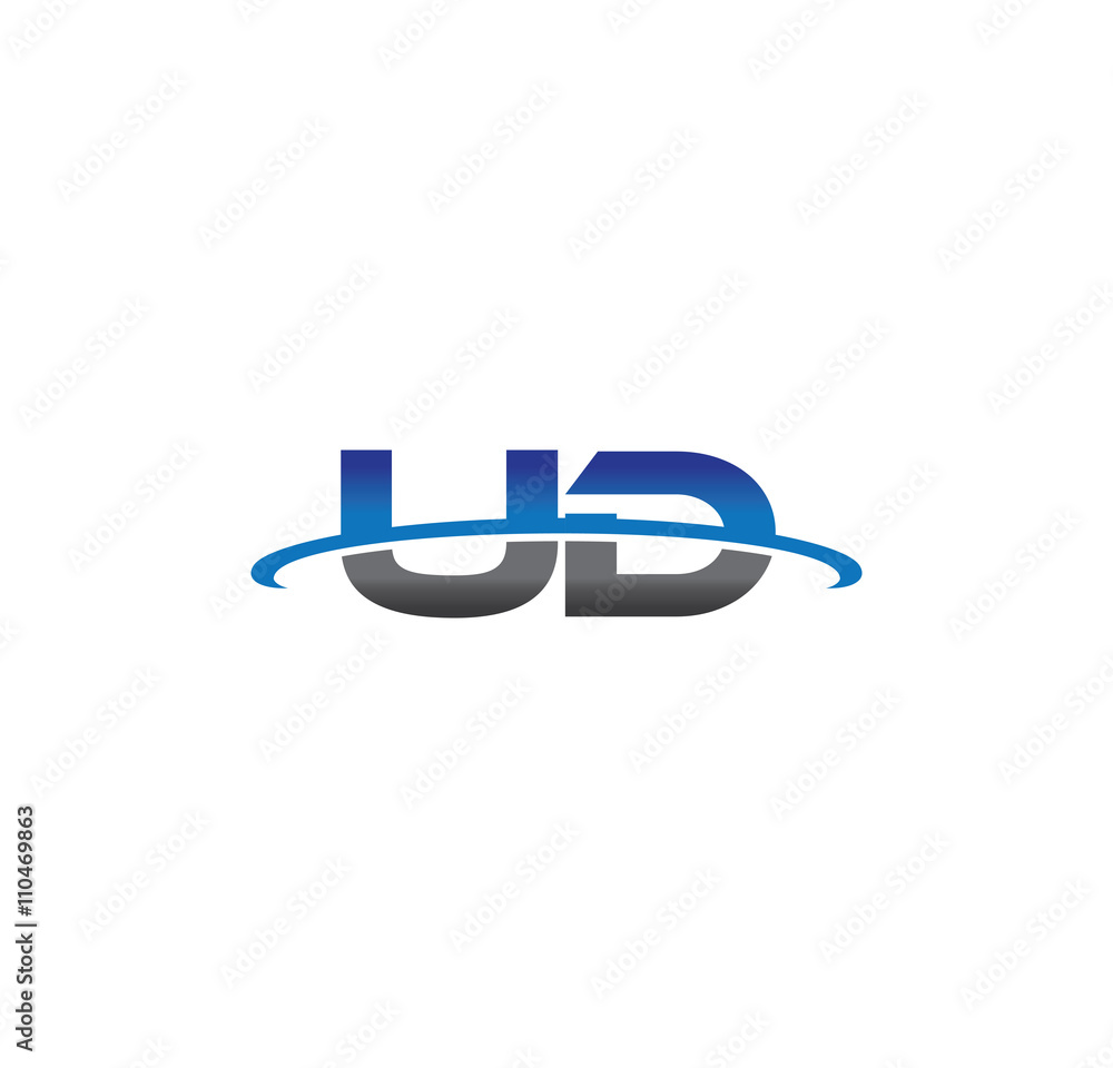 ud alphabet with swoosh grey and blue ud alphabet with swoosh grey and blue