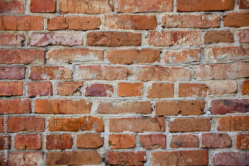 Brick grunge red wall. Masonry texture