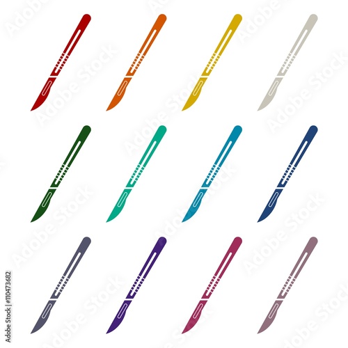 Scalpel Icons set 