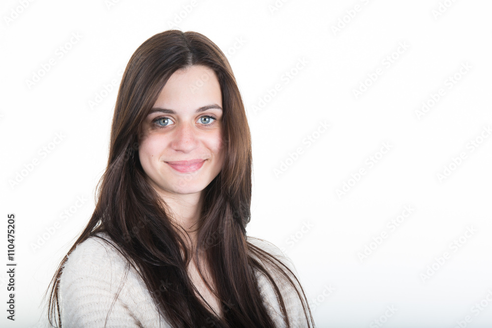 Beautiful woman with long straight hair. Beautiful woman with long straight hair.