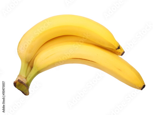 Bunch of bananas isolated on white background, with clipping path