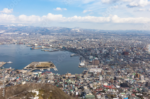 Hakodate Cityscape. Bay, Harbor, Downtown Landscape, Hokkaido, Japan