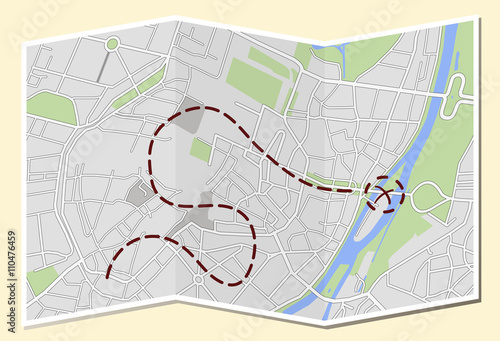 City map with Route Guidance