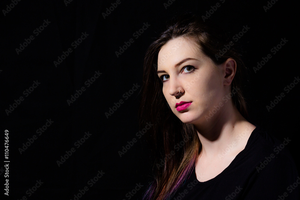Fototapeta premium Pretty woman portrait in studio