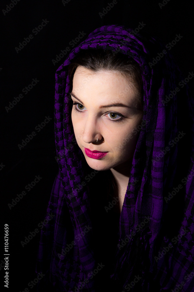 Pretty woman portrait in studio Pretty woman portrait in studio