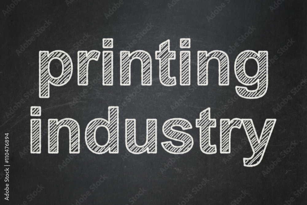 Obraz premium Industry concept: Printing Industry on chalkboard background