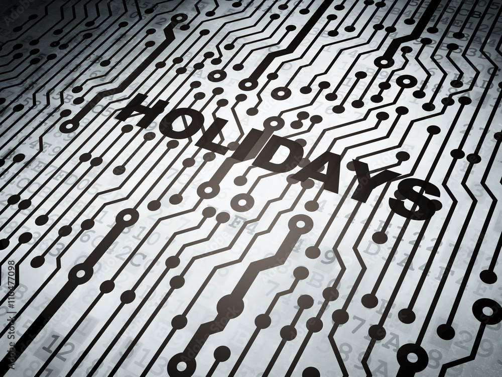 Fototapeta premium Entertainment, concept: circuit board with Holidays