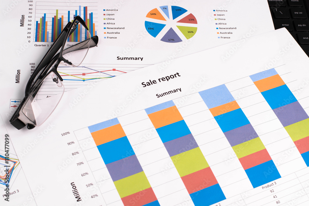 business chart report, business paper business chart report, business paper