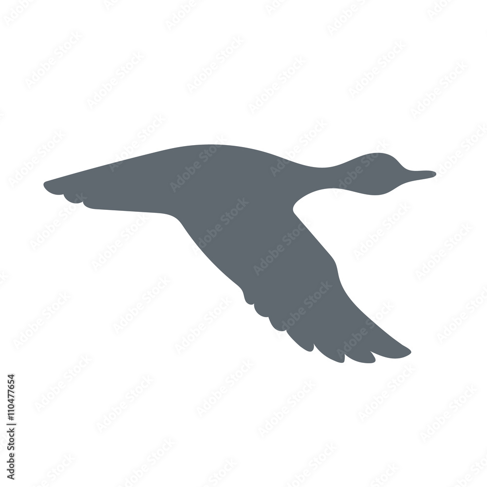 Obraz premium duck icon, vector duck silhouette