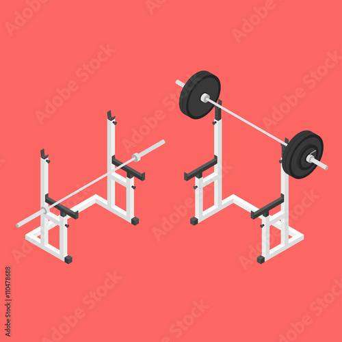 Barbell squat stand. 