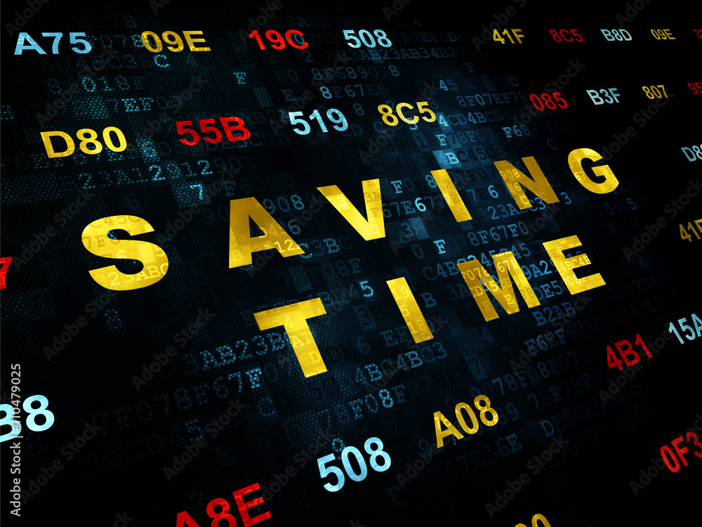 Time concept: Saving Time on Digital background