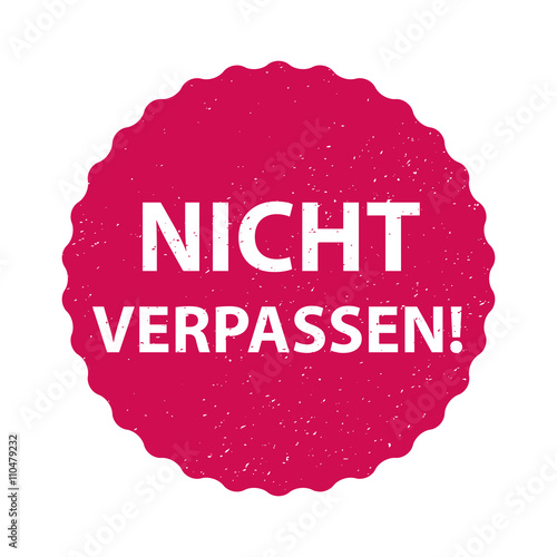 Nicht verpassen! Sticker
