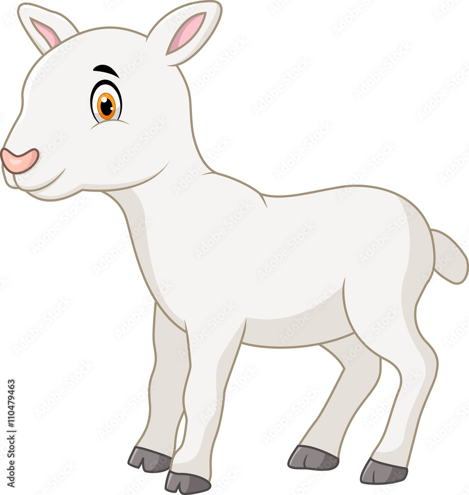 Cartoon happy goat Cartoon happy goat