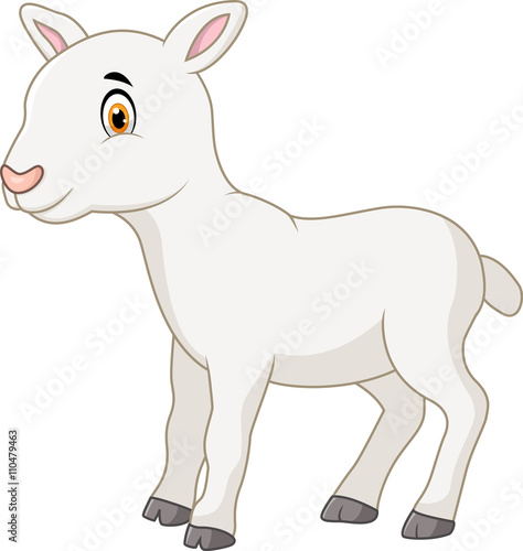 Cartoon happy goat